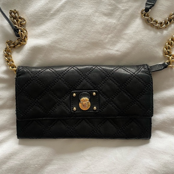 MARC JACOBS quilted black leather wallet on chain with gold hardware - Picture 7 of 7